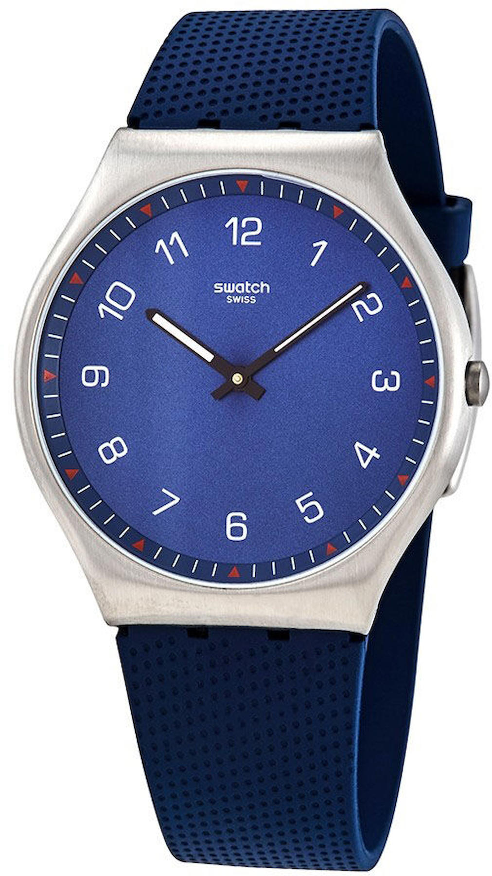 Swatch SS07S102 42 mm Lacivert Silikon Kordon Analog Erkek Kol Saati