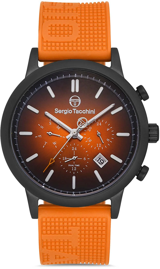 Sergio Tacchini ST.1.10221.2 Takvimli 42 mm Turuncu Silikon Kordon Analog Kol Saati