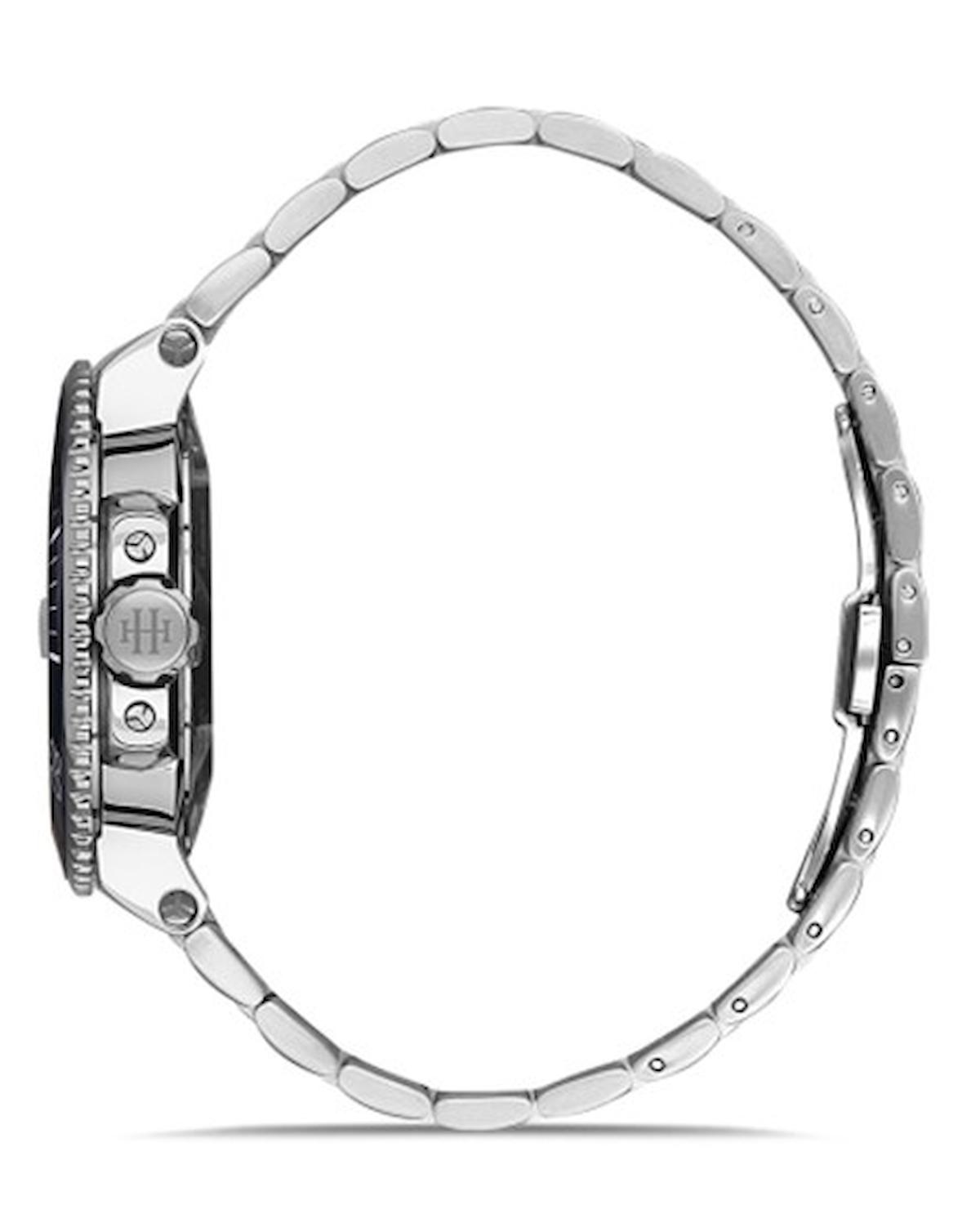 Hislon SD137T-15SS Takvimli 43 mm Çelik Kordon Analog Kol Saati