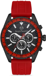 Sergio Tacchini ST.1.10154.5 Takvimli 44 mm Kırmızı Silikon Kordon Analog Kol Saati
