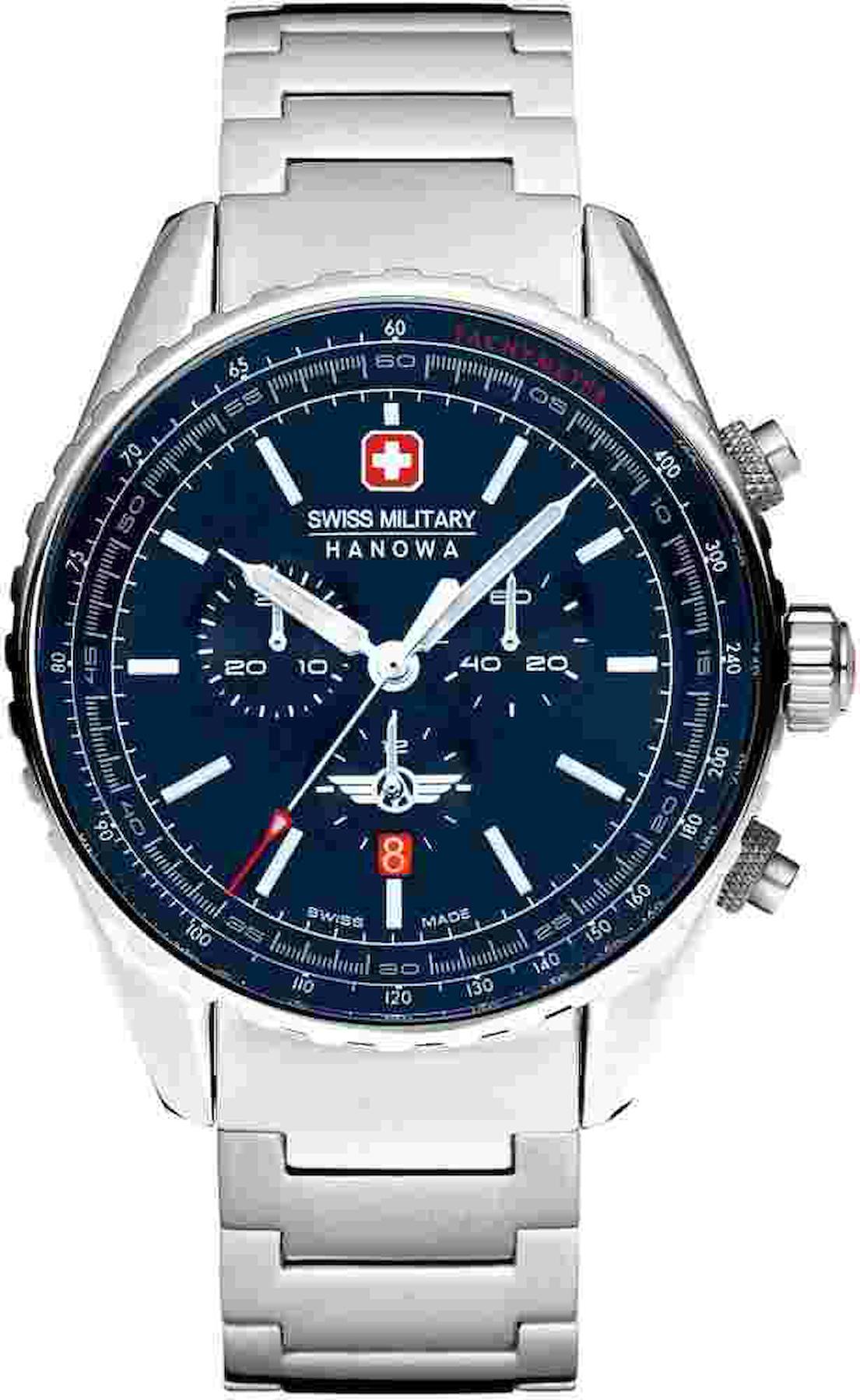 Swiss Military SMWGI0000304 Takvimli 45 mm Çelik Kordon Analog Kol Saati