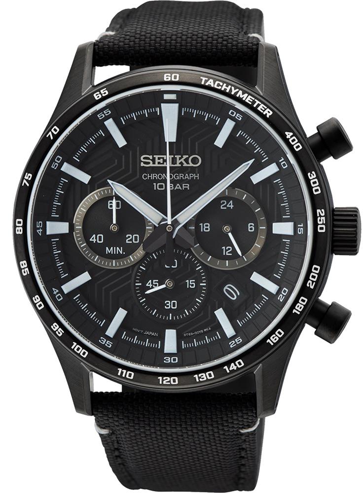 Seiko SSB417P Takvimli 43 mm Siyah Deri Kordon Analog Erkek Kol Saati