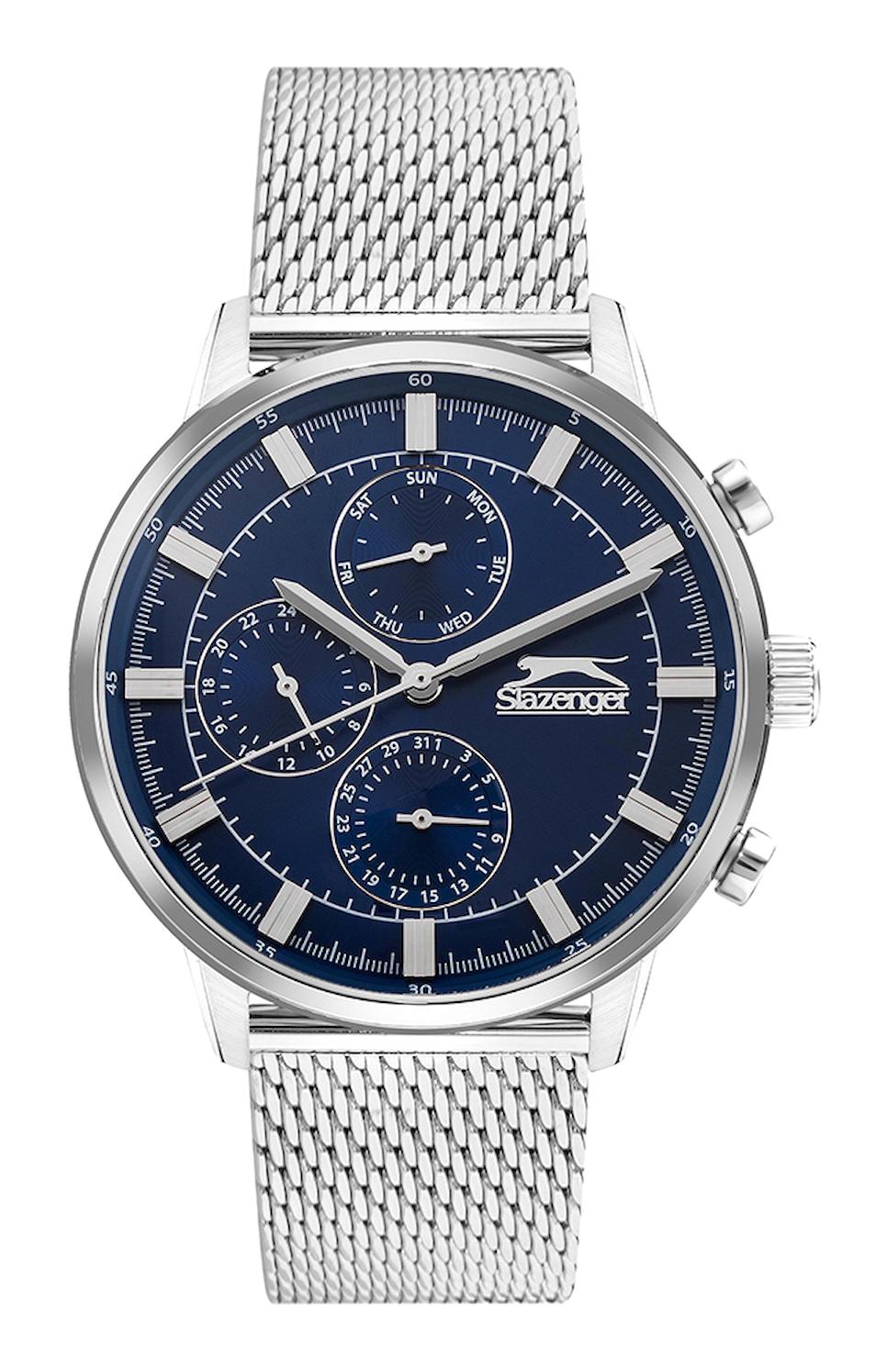 Slazenger SL.09.2262.2.05 Takvimli 44 mm Gri Plastik Kordon Analog Kol Saati