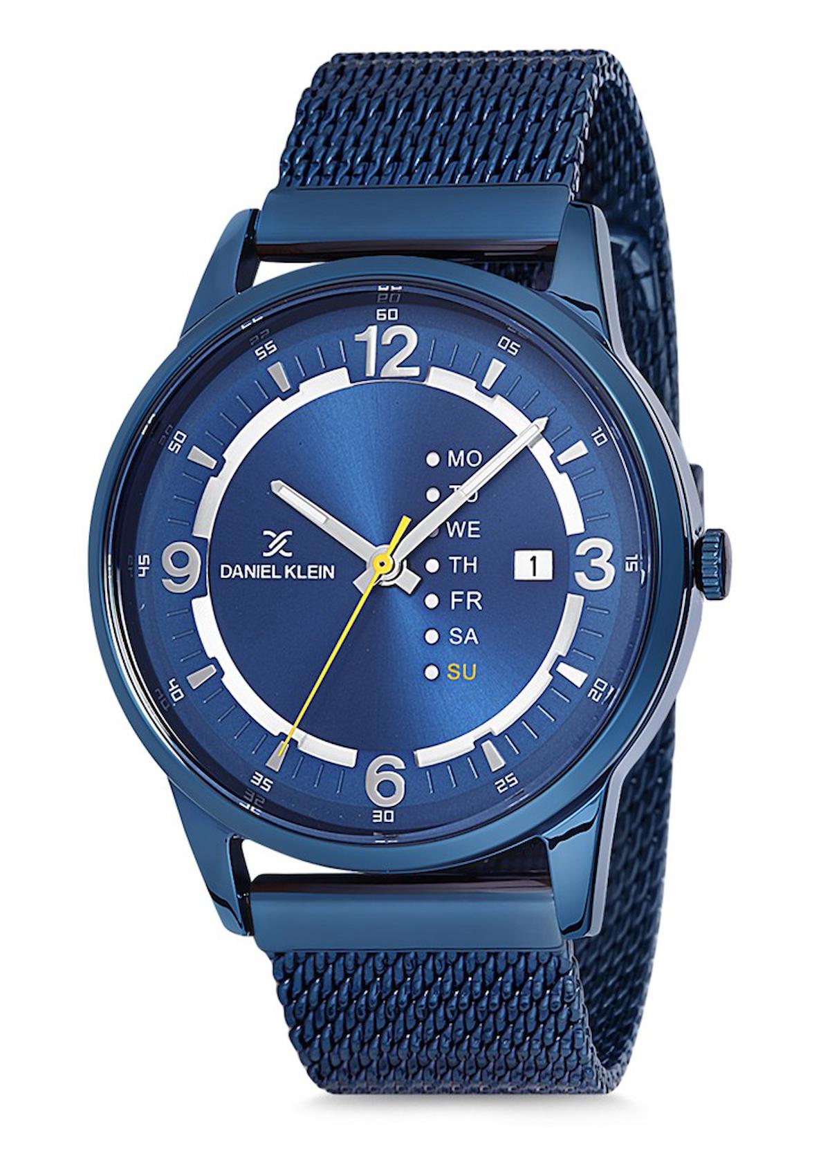 Daniel Klein DK012006M-06 Takvimli 42 mm Lacivert Çelik Kordon Analog Erkek Kol Saati