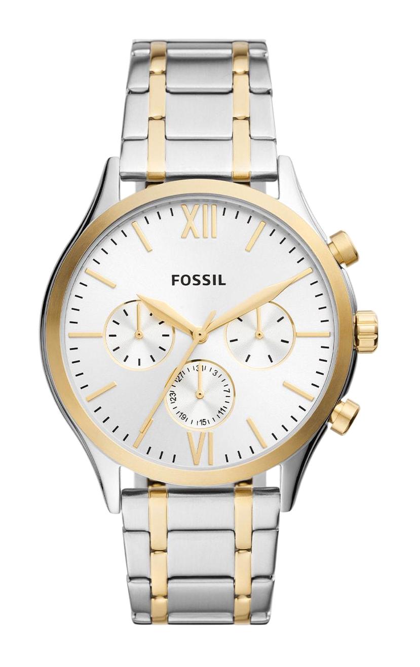 Fossil FBQ2698 Takvimli 44 mm Altın-Çelik Kordon Analog Erkek Kol Saati