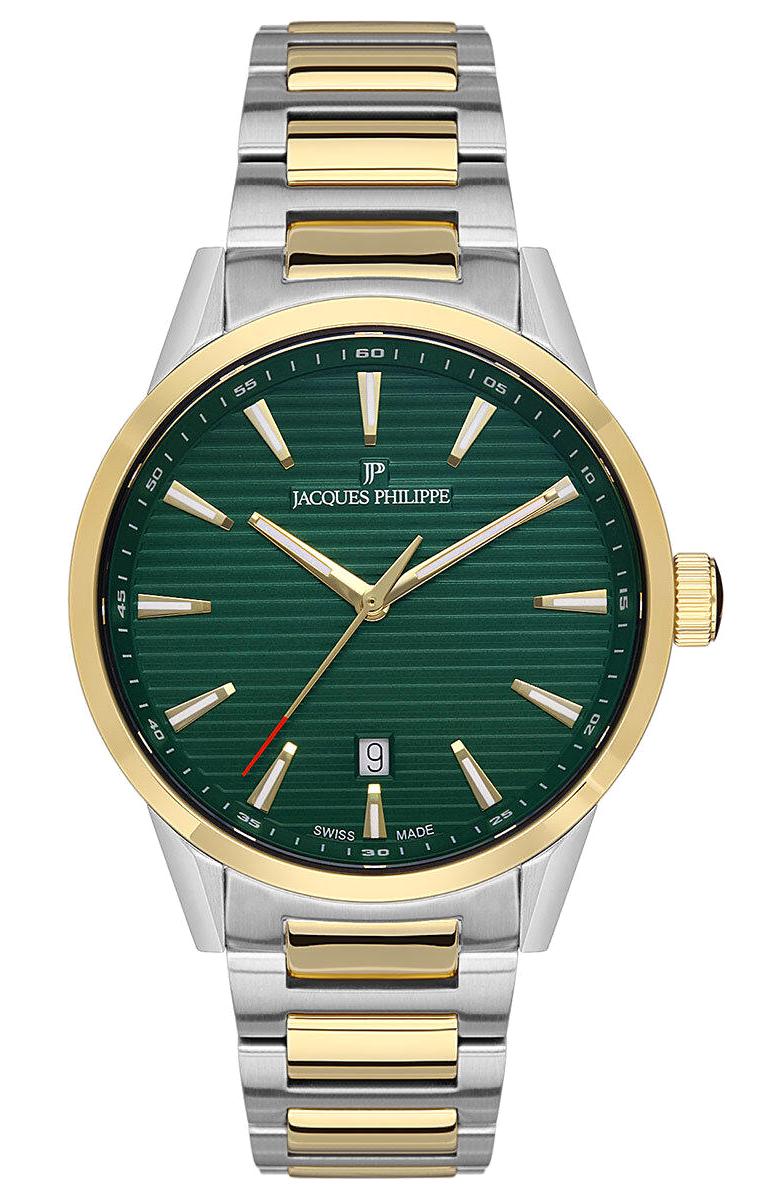 Jacques Philippe JPQGS0973X8 Takvimli 41 mm Çelik Kordon Analog Erkek Kol Saati