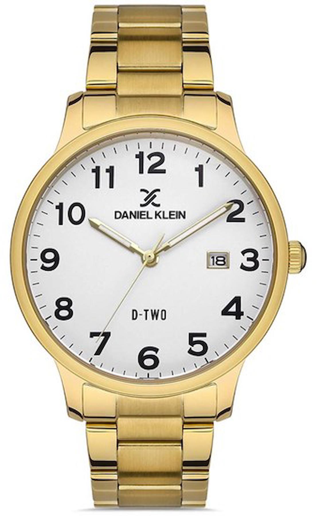 Daniel Klein DKE.1.10176.5 Takvimli 42 mm Altın Çelik Kordon Analog Erkek Kol Saati