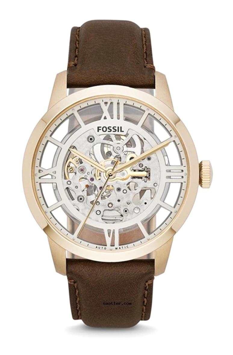 Fossil ME3043 44 mm Kahverengi Deri Kordon Analog Kol Saati