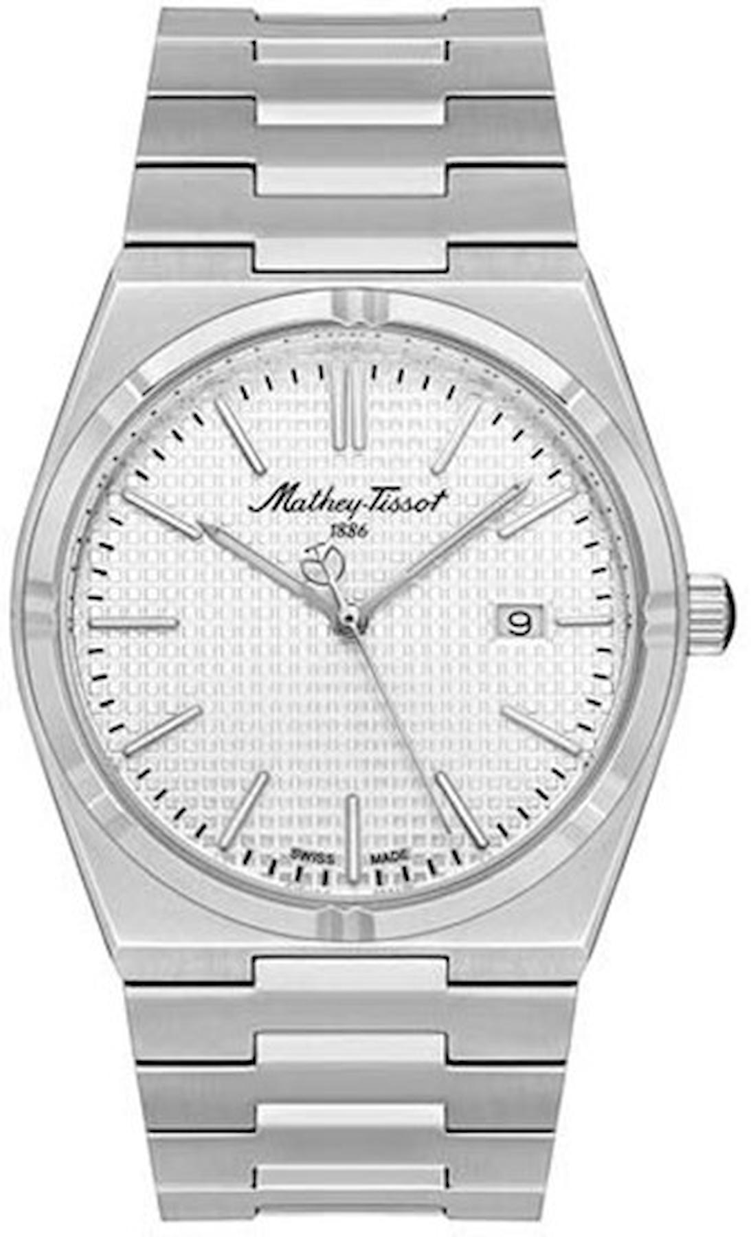 Mathey-Tissot H117AS Takvimli 42 mm Çelik Kordon Analog Kol Saati