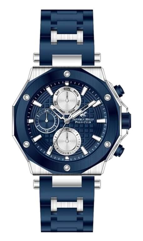 Beverly Hills Polo Club BP3152 Takvimli 44 mm Gri-Lacivert Çelik Kordon Analog Erkek Kol Saati