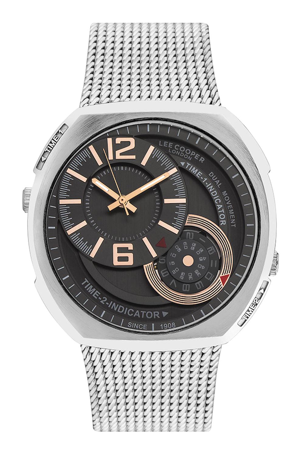 Lee Cooper LC07804.360 Takvimli Çelik Kordon Analog Erkek Kol Saati
