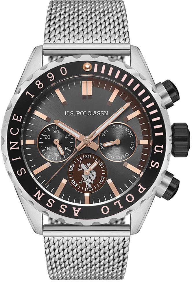 U.S. Polo Assn USPA1025-01 Takvimli 46 mm Çelik Kordon Analog Erkek Kol Saati