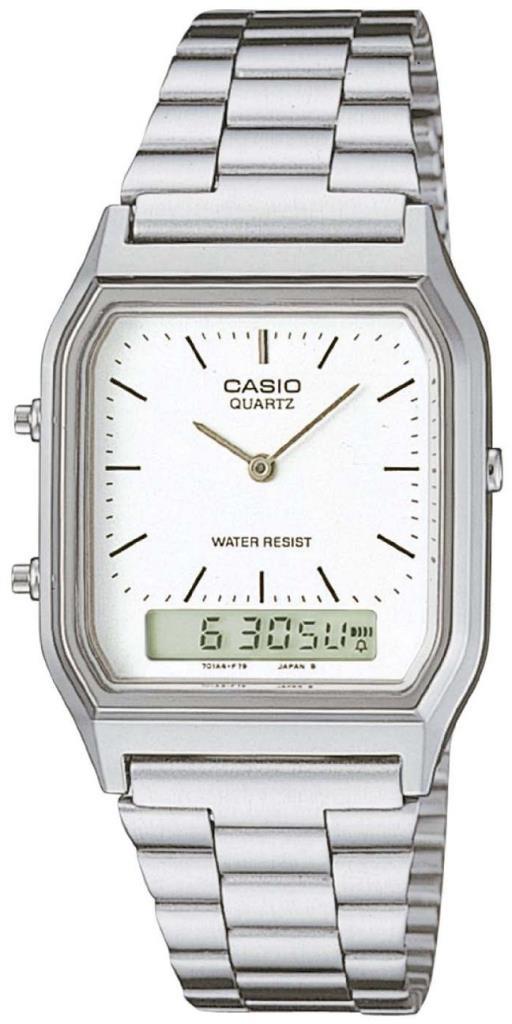 Casio AQ-230A-7DMQ Takvimli 27.8 mm Çelik Kordon Analog Kol Saati