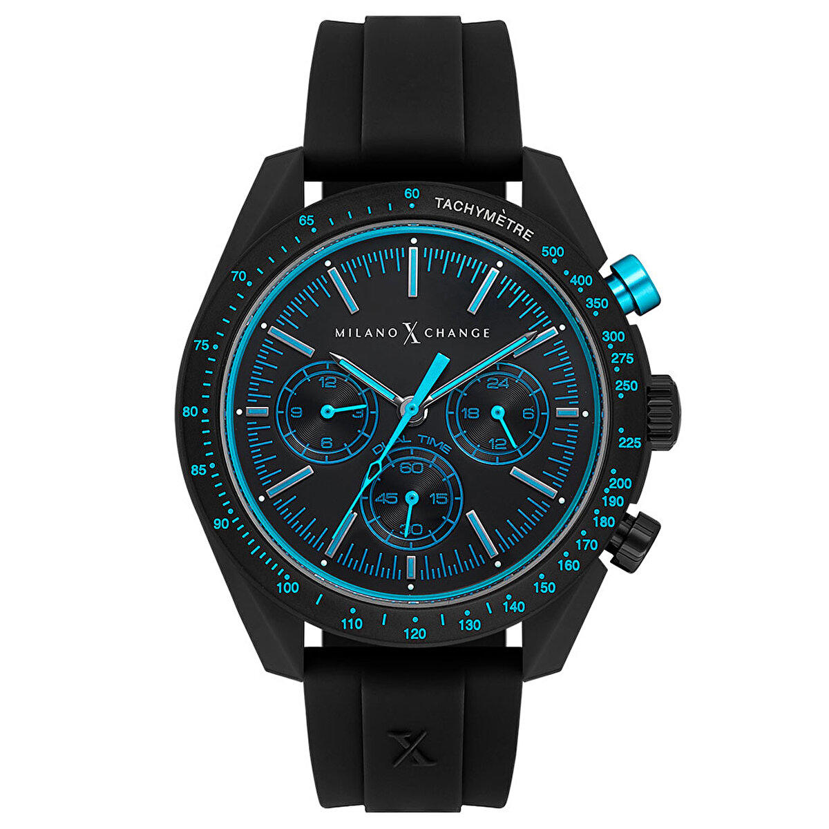 Milano X Change MXG3115 Takvimli 43 mm Siyah Silikon Kordon Analog Erkek Kol Saati