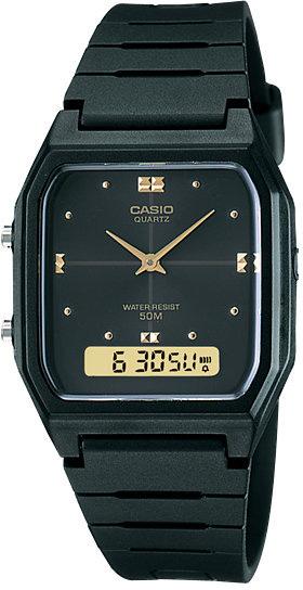 Casio AW-48HE-1AVDF Takvimli 37 mm Siyah Plastik Kordon Analog Kol Saati