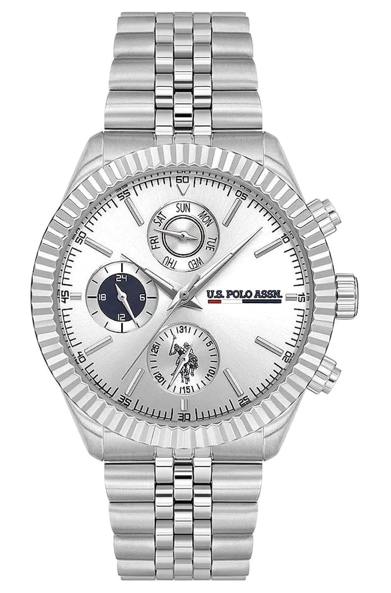 U.S. Polo Assn USPA1054B-01 Takvimli 42 mm Çelik Kordon Analog Erkek Kol Saati