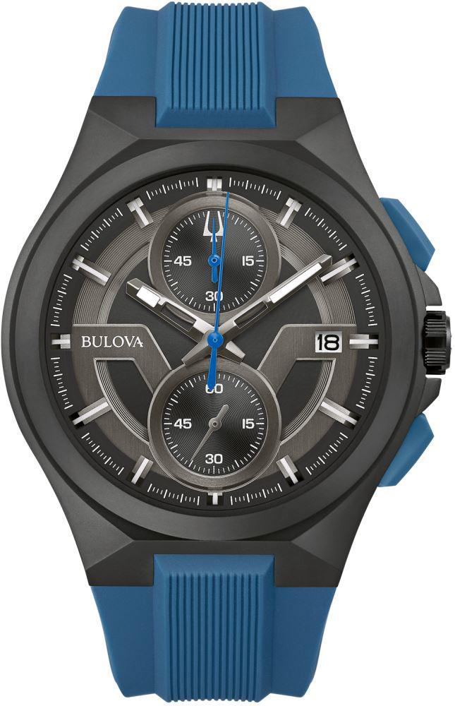 Bulova 98B380 Takvimli 46 mm Mavi Çelik Kordon Analog Kol Saati