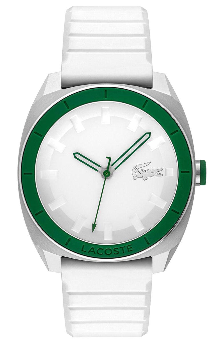 Lacoste LAC2011258 43 mm Beyaz Silikon Kordon Analog Erkek Kol Saati
