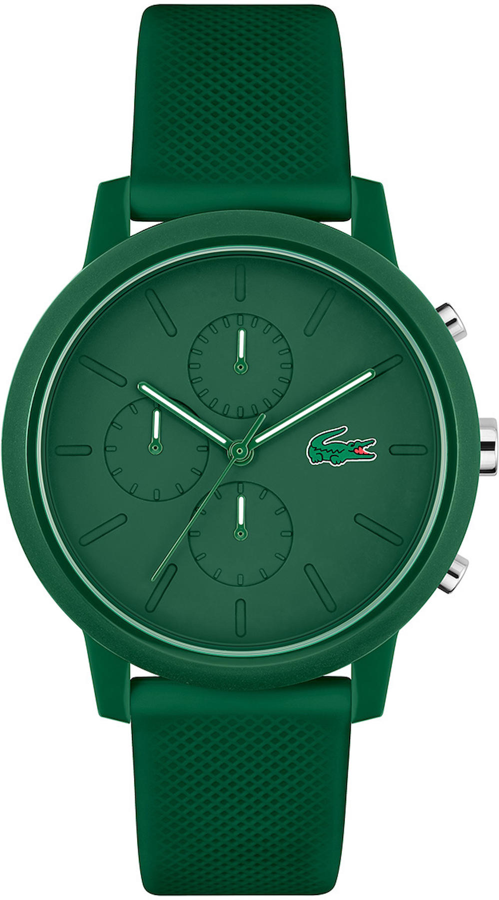 Lacoste LAC2011245 Takvimli 43 mm Yeşil Silikon Kordon Analog Erkek Kol Saati