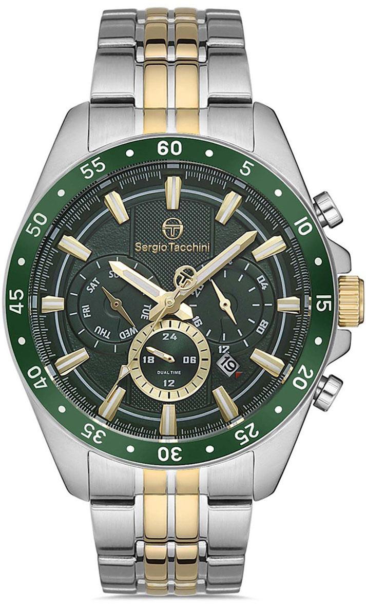 Sergio Tacchini ST.1.10200.4 Takvimli 45 mm Altın-Çelik Kordon Analog Erkek Kol Saati