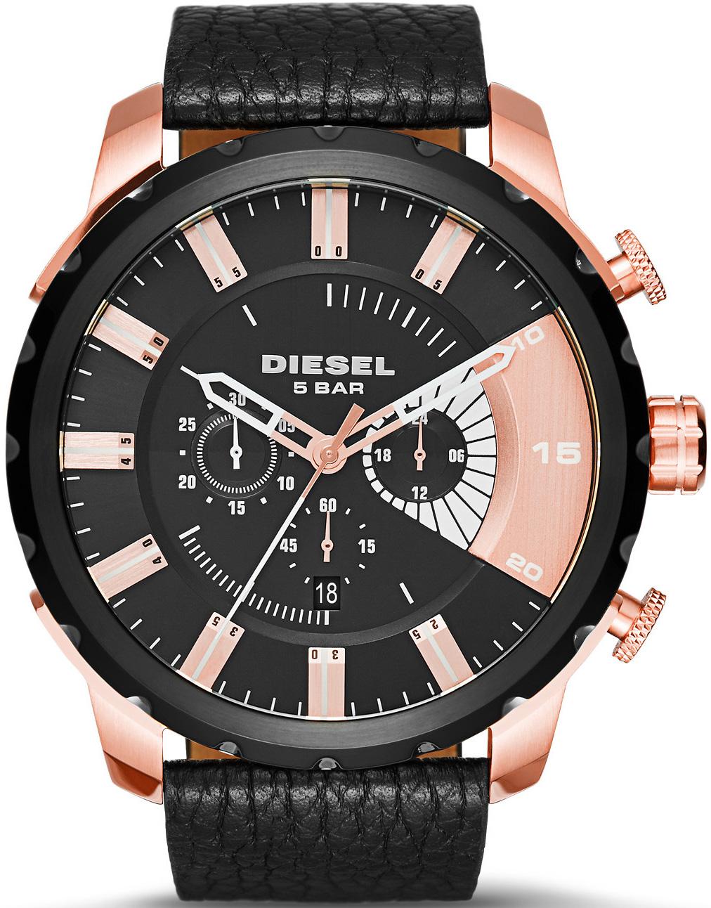 Diesel DZ4347 Takvimli 42 mm Siyah Deri Kordon Analog Kol Saati