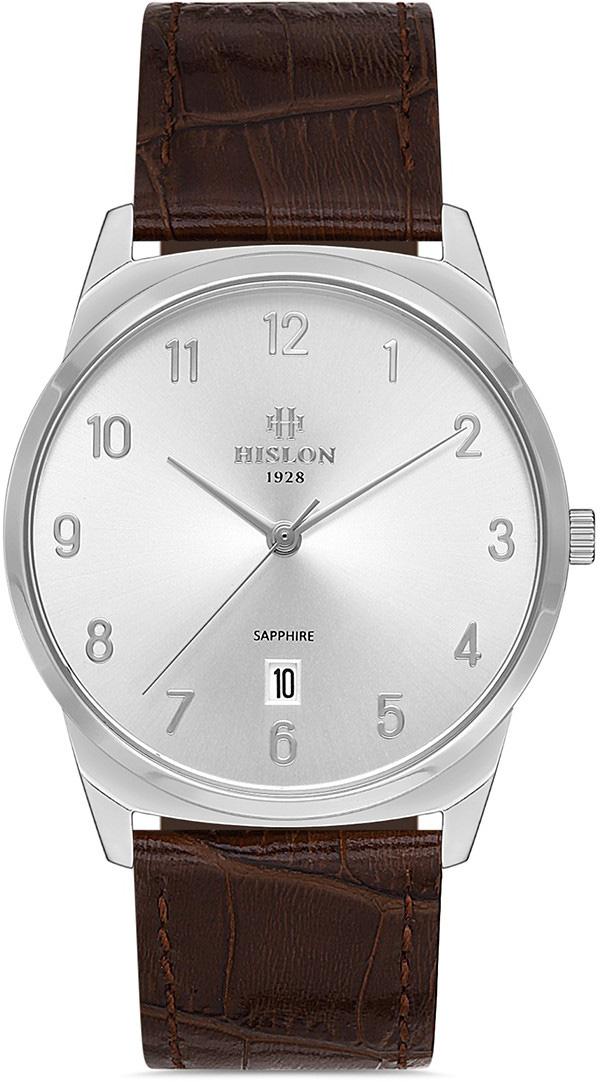 Hislon CL122S-01KS Takvimli 40 mm Kahverengi Deri Kordon Analog Kol Saati