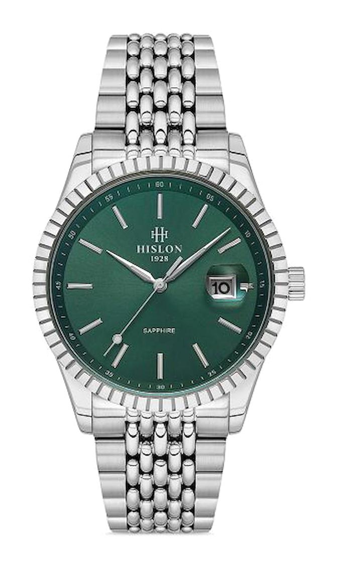 Hislon CL145S-15SS Takvimli 41 mm Çelik Kordon Analog Erkek Kol Saati