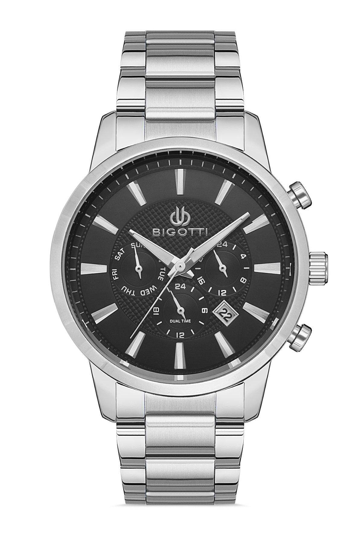 Bigotti BG.1.10303.2 Takvimli 43 mm Çelik Kordon Analog Erkek Kol Saati