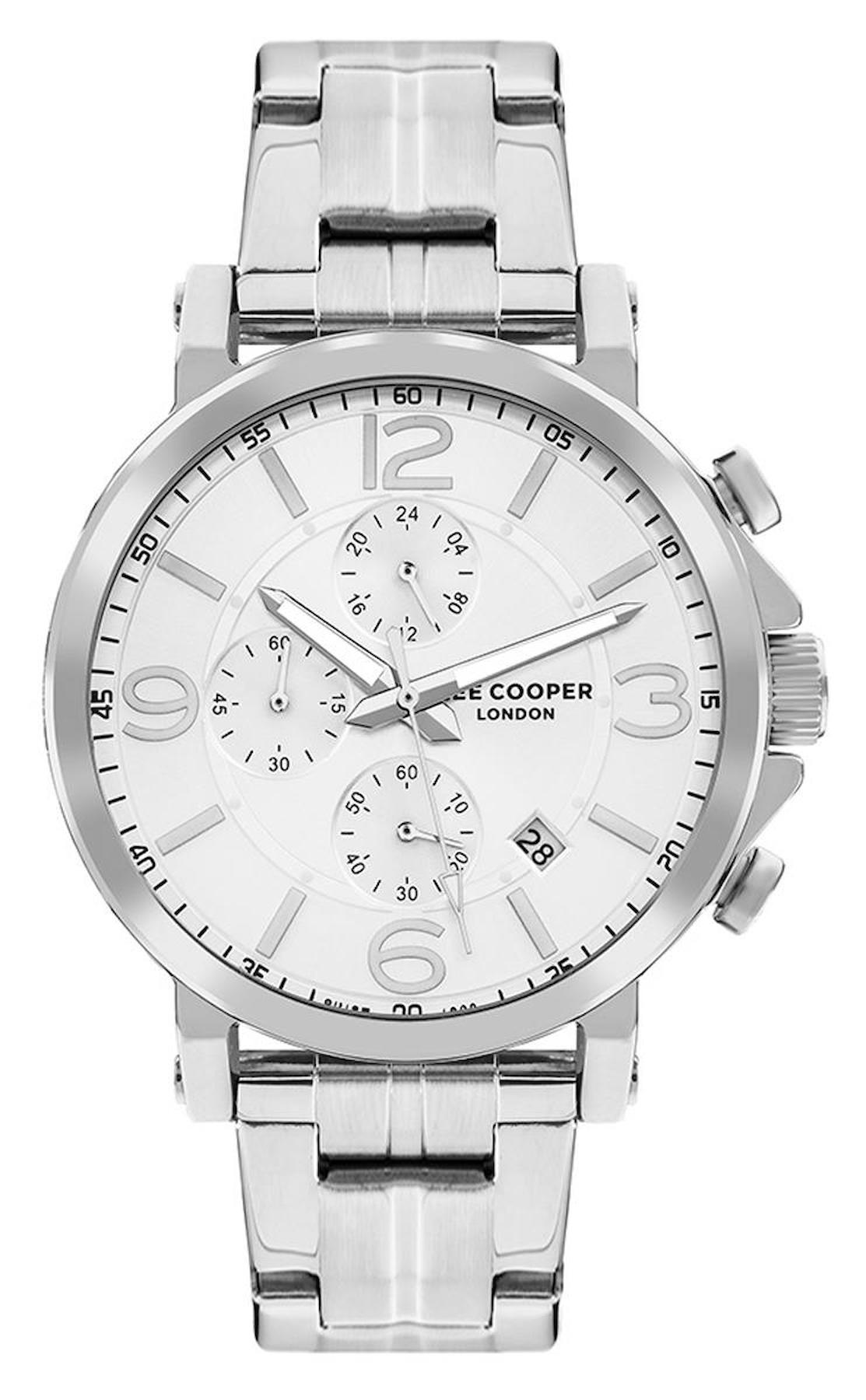 Lee Cooper LC07581.330 Takvimli 44 mm Çelik Kordon Analog Erkek Kol Saati