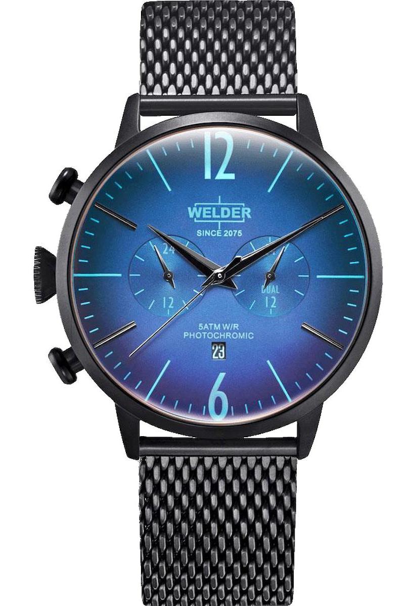 Welder Watch WWRC401 Pusulalı Takvimli 45 mm Siyah Çelik Kordon Analog Erkek Kol Saati