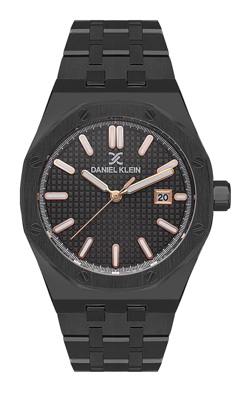 Daniel Klein DKE.1.10538-6 Takvimli 42 mm Siyah Çelik Kordon Analog Erkek Kol Saati