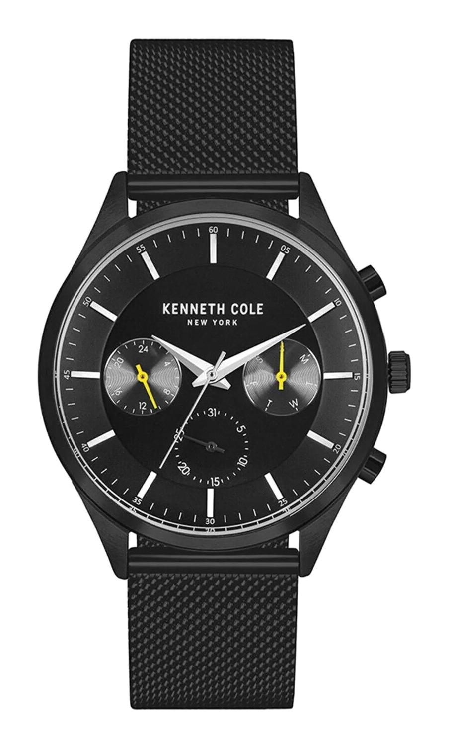 Kenneth Cole KC51035002 Takvimli Siyah Kordon Analog Erkek Kol Saati
