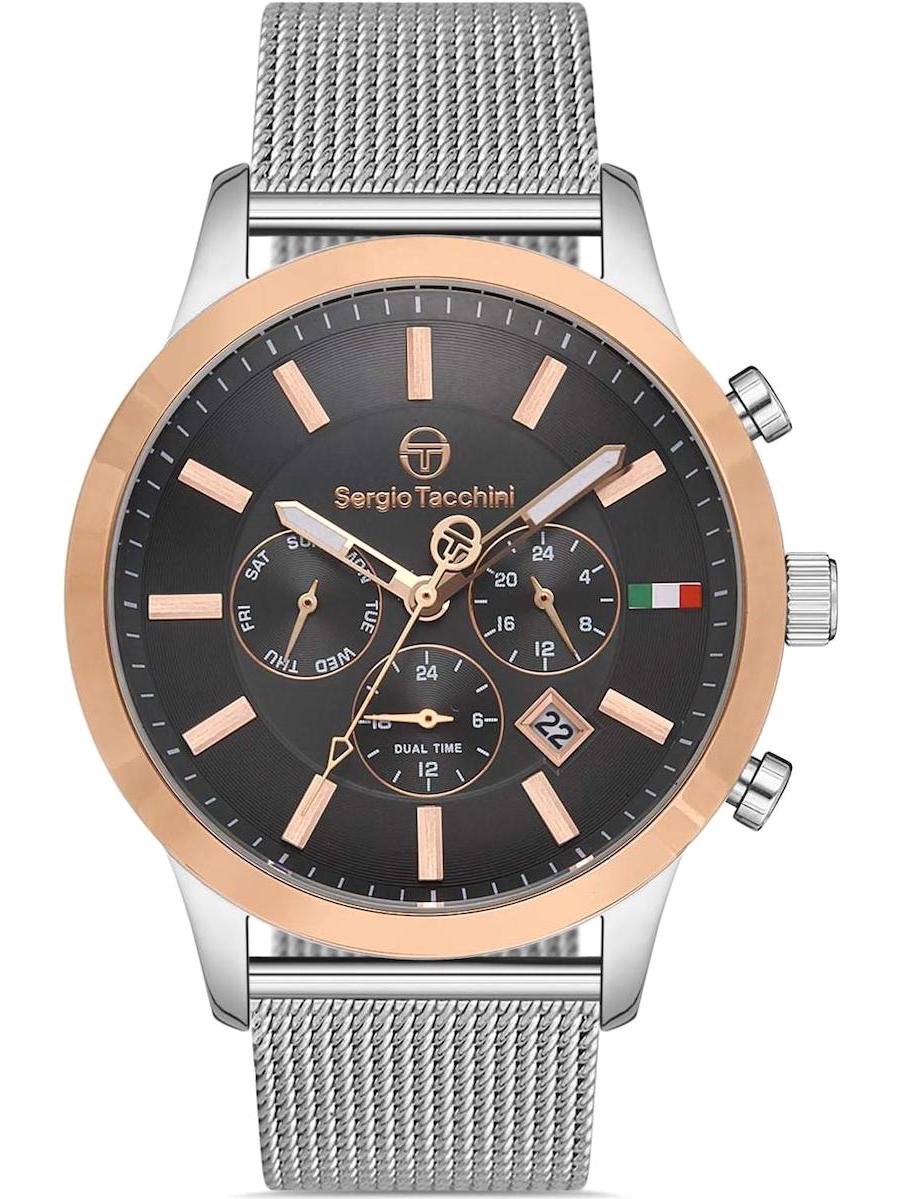 Sergio Tacchini ST.1.10240.5 Takvimli 44 mm Çelik Kordon Analog Erkek Kol Saati