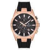 Daniel Klein DK.1.13558.5 Takvimli Siyah Silikon Kordon Analog Erkek Kol Saati