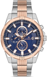Sergio Tacchini ST.1.10155.4 Takvimli 44 mm Gri-Rose Gold Çelik Kordon Analog Kol Saati