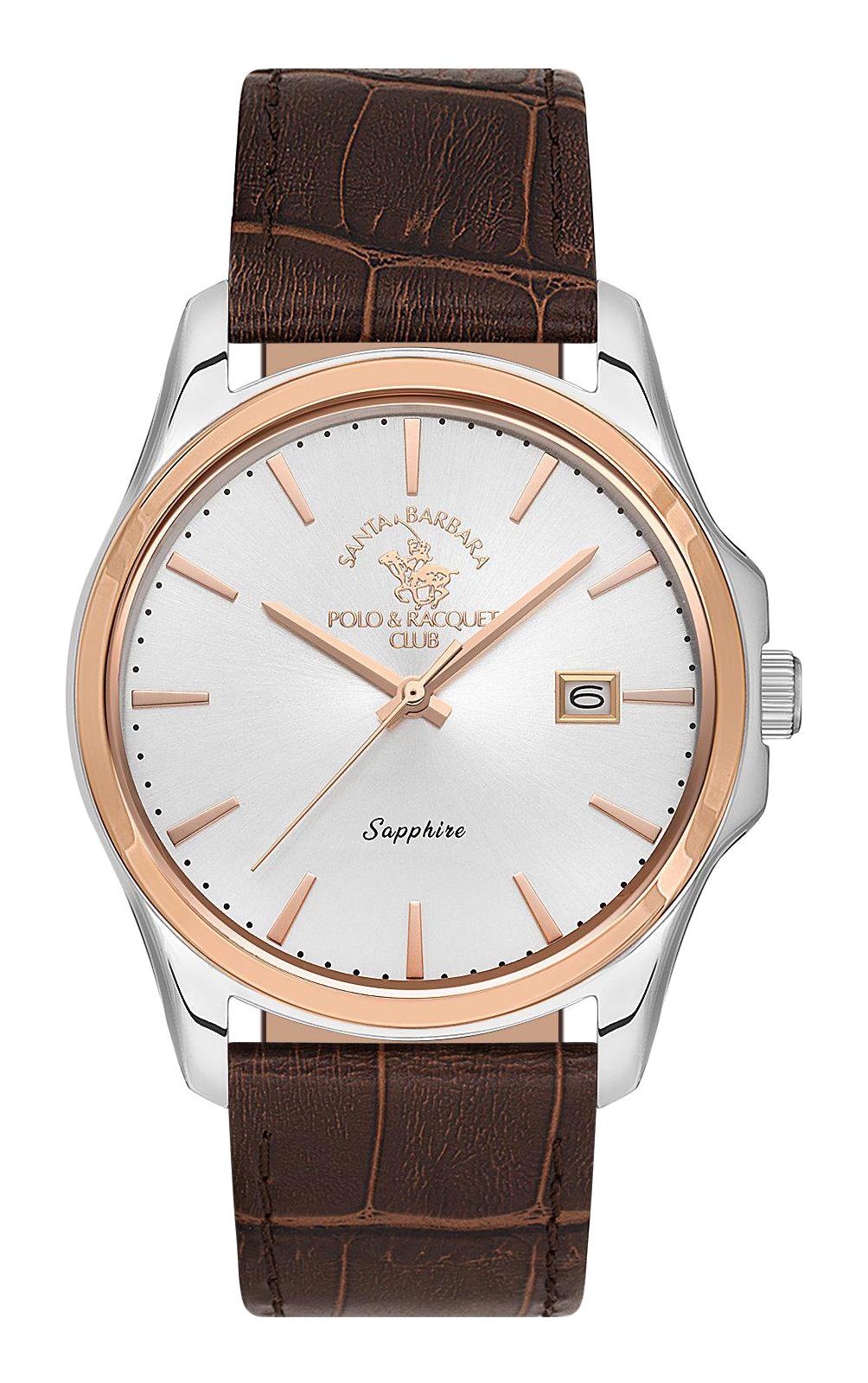 Santa Barbara Polo & Racquet Club SB.1.10535.3 Takvimli 41 mm Kahverengi Deri Kordon Analog Erkek Kol Saati