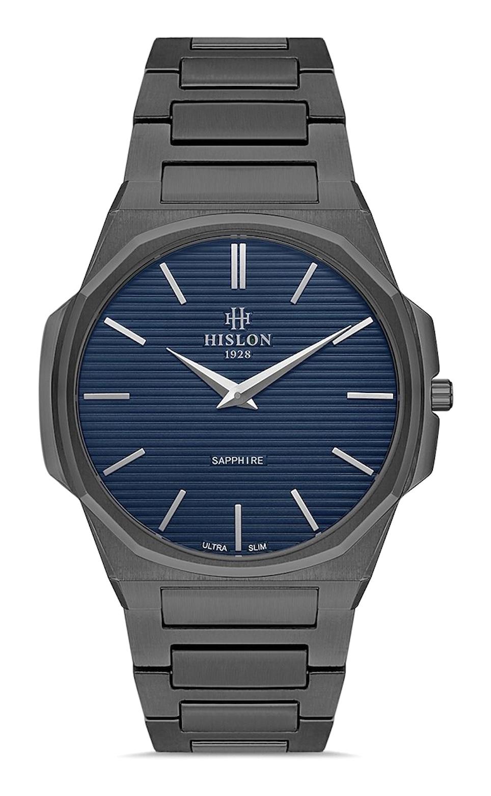 Hislon CL127N-11SN 40 mm Siyah Çelik Kordon Analog Erkek Kol Saati