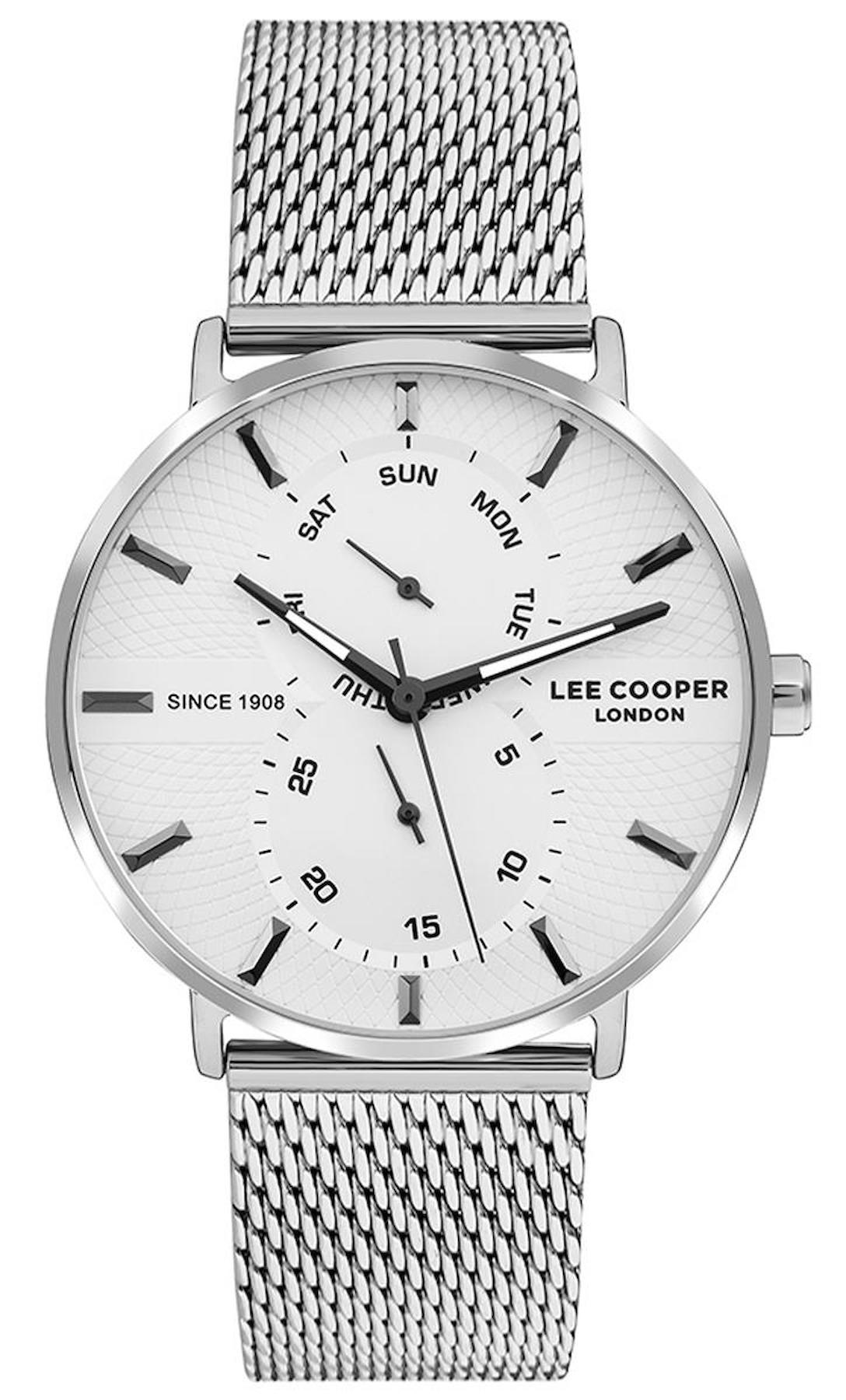 Lee Cooper LC07644.330 Takvimli 43 mm Metal Kordon Analog Erkek Kol Saati