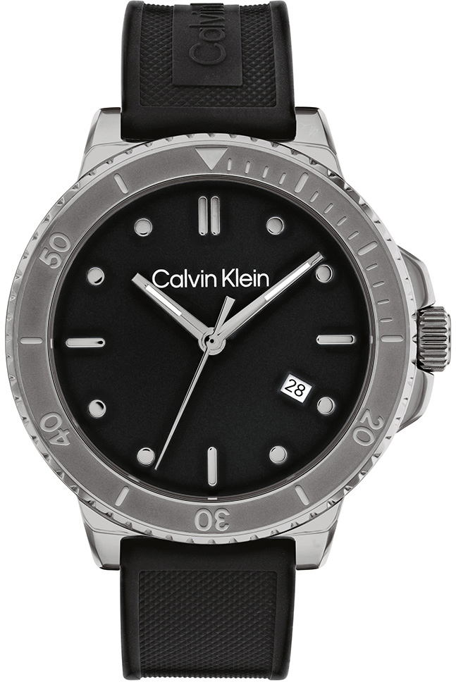 Calvin Klein CK25200207 Takvimli 44 mm Siyah Plastik Kordon Analog Erkek Kol Saati