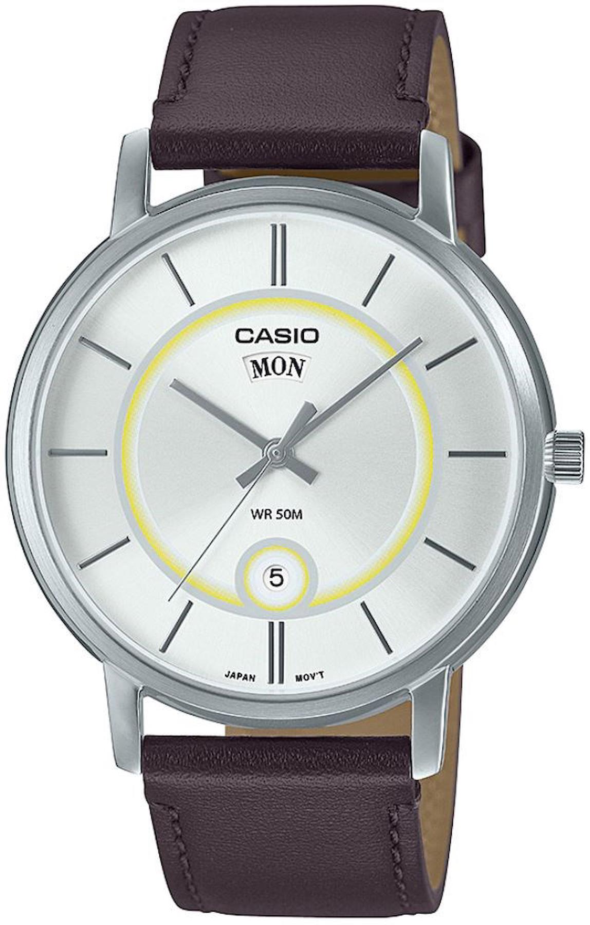 Casio MTP-B120L-7AVDF Takvimli 41 mm Kahverengi Deri Kordon Analog Erkek Kol Saati
