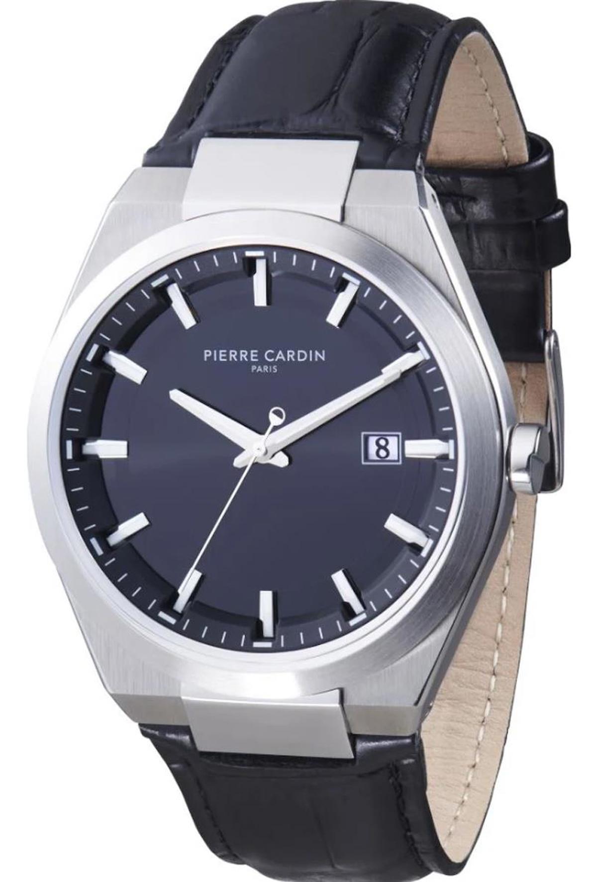 Pierre Cardin CML.0025 Takvimli 42 mm Siyah Deri Kordon Analog Erkek Kol Saati