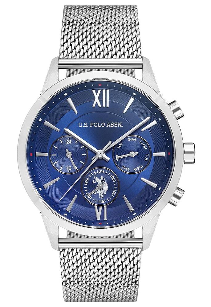 U.S. Polo Assn USPA1018-01 Takvimli 44 mm Çelik Kordon Analog Erkek Kol Saati