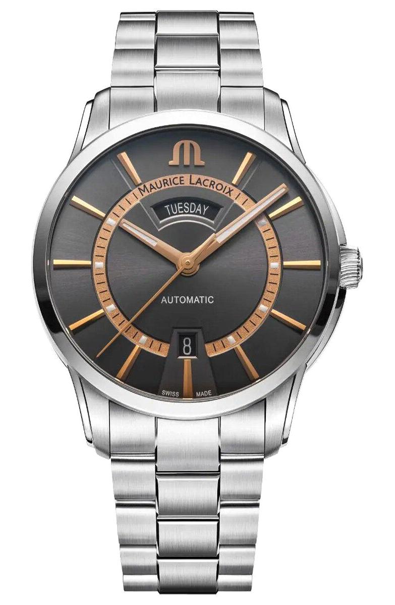 Maurice Lacroix ML-PT6358SS002333-1 Takvimli 41 mm Çelik Kordon Analog Erkek Kol Saati