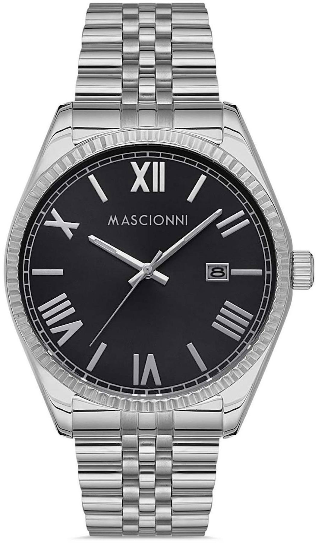 Mascionni M.1.1985.02 Takvimli 44 mm Çelik Kordon Analog Kol Saati