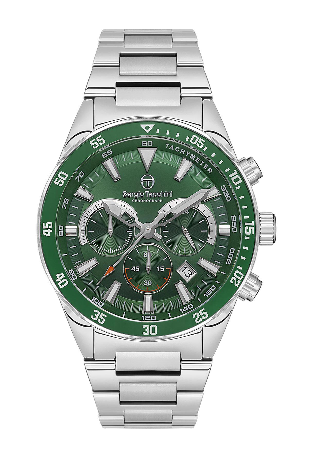 Sergio Tacchini ST.1.10430.3 Takvimli 45 mm Çelik Kordon Analog Erkek Kol Saati