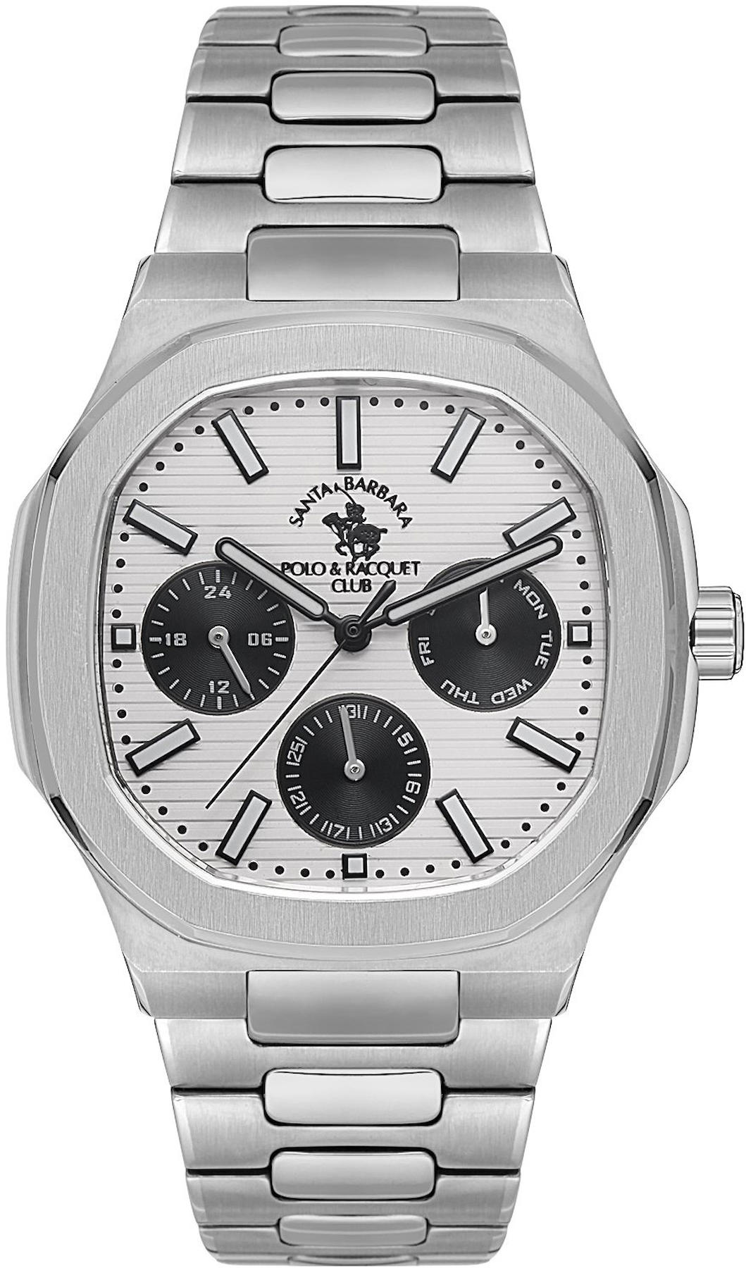 Santa Barbara Polo & Racquet Club SB.1.10503.1 Takvimli 43 mm Çelik Kordon Analog Kol Saati