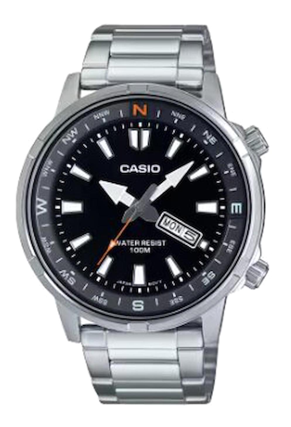 Casio MTD-130D-1A4VDF Takvimli 44 mm Çelik Kordon Analog Erkek Kol Saati