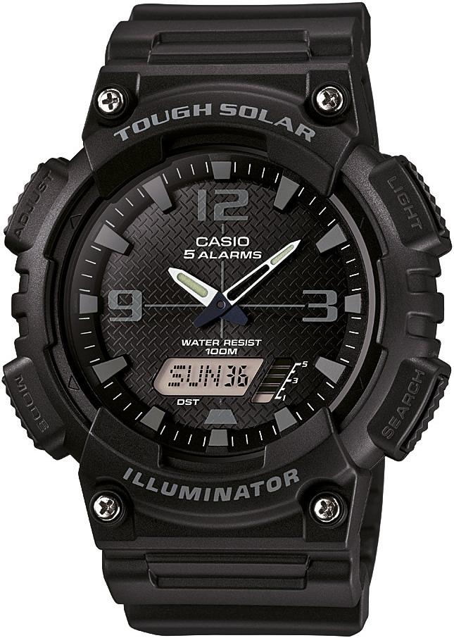 Casio AQ-S810W-1A2VDF Takvimli 46.6 mm Siyah Silikon Kordon Analog Erkek Kol Saati