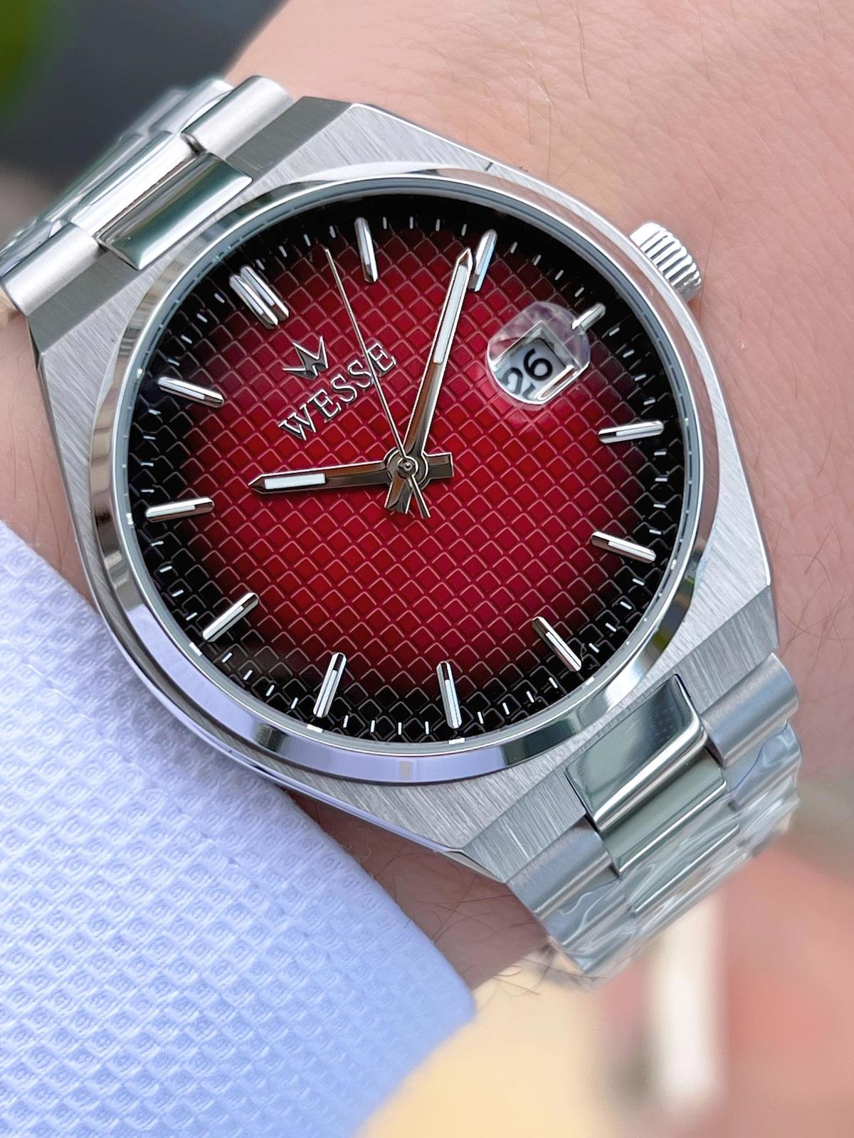 Wesse WWG209508 Takvimli 42 mm Çelik Kordon Analog Erkek Kol Saati