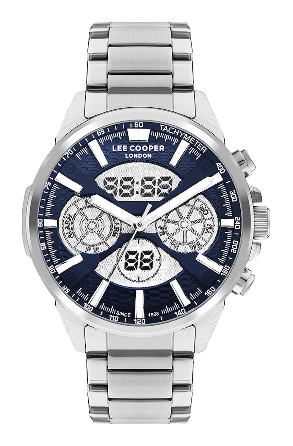 Lee Cooper LC07878.390 Takvimli Çelik Kordon Analog Erkek Kol Saati